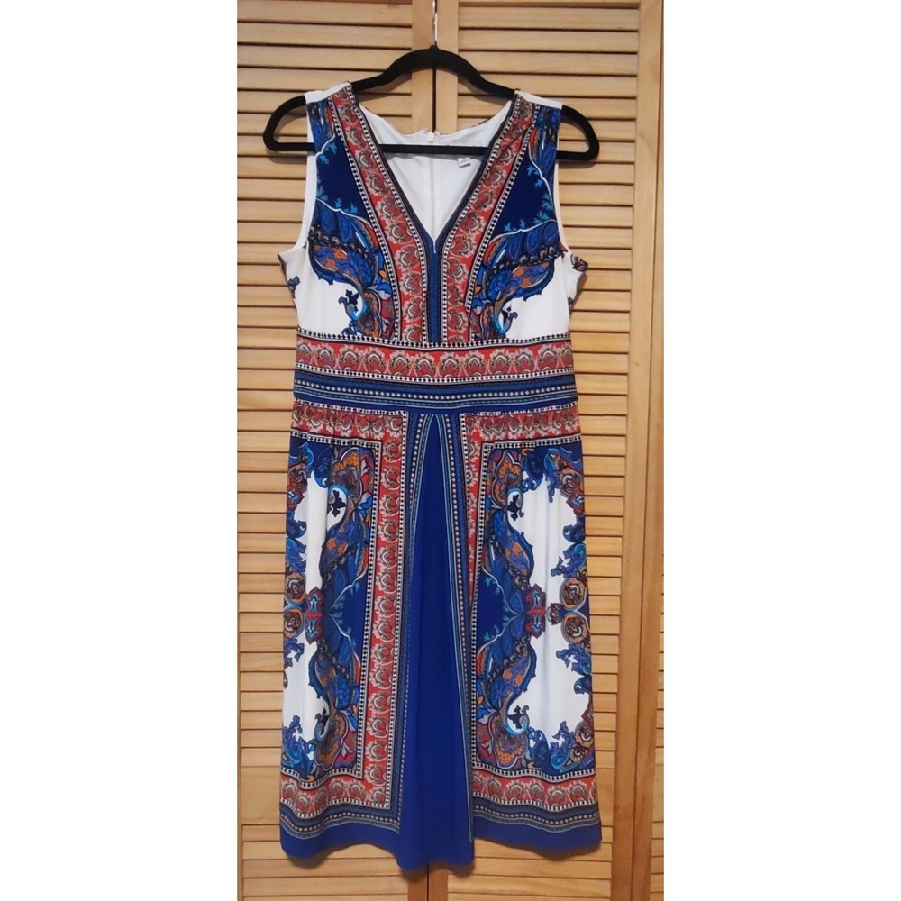 cb established 1962 Size 10, Multi Print Sleeveless Dress Summer Spring